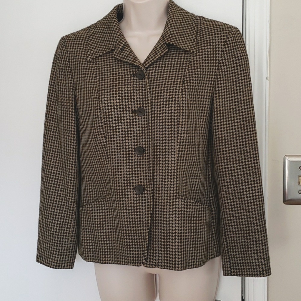 Pendleton Houndstooth Blazer Size 6 Petite
